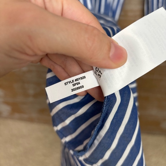 J. Crew Tiered Shirt Dress Cotton Poplin Stripes Preppy Classic Work Womens 14 - Picture 6 of 6